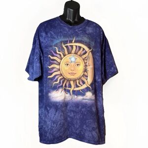 The Mountain Sun Moon Purple Tie Dye Solar Vincent Hie Art Men T-Shirt Size 2XL
